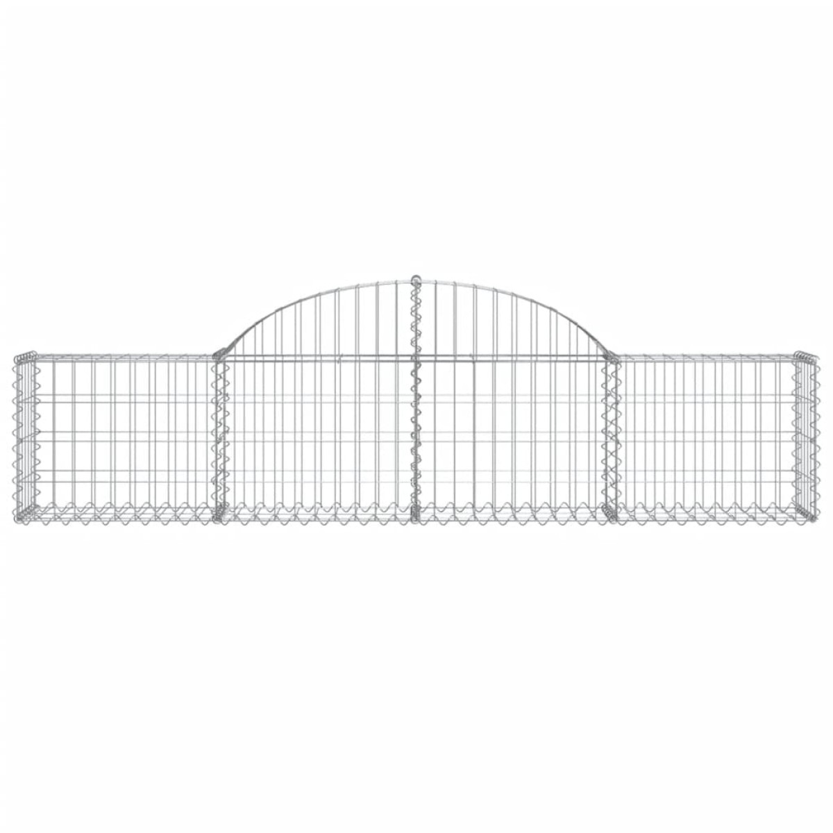 vidaXL Συρματοκιβώτια Τοξωτά 11 τεμ. 200x30x40/60 εκ. Γαλβαν. Ατσάλι