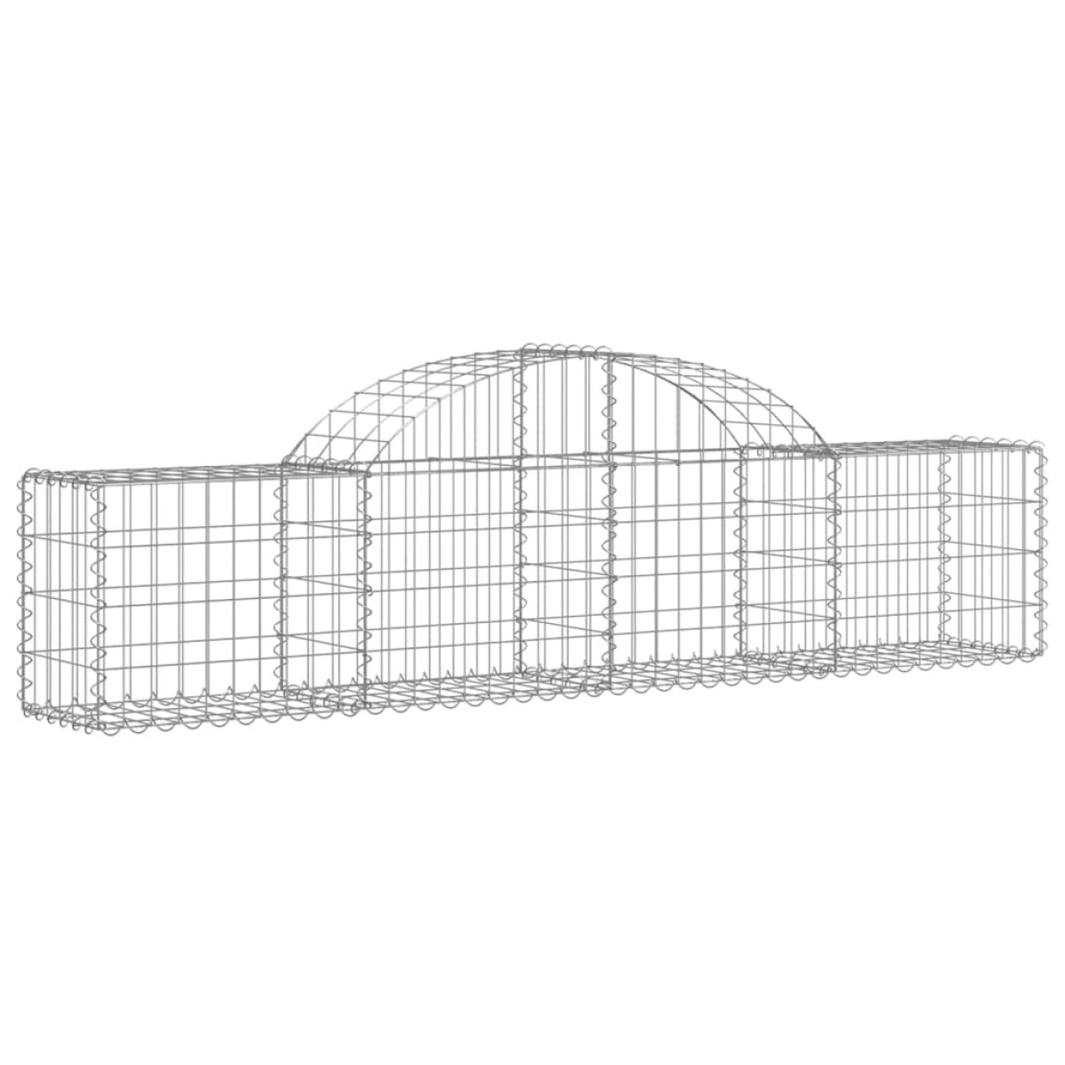 vidaXL Συρματοκιβώτια Τοξωτά 12 τεμ. 200x30x40/60 εκ. Γαλβαν. Ατσάλι