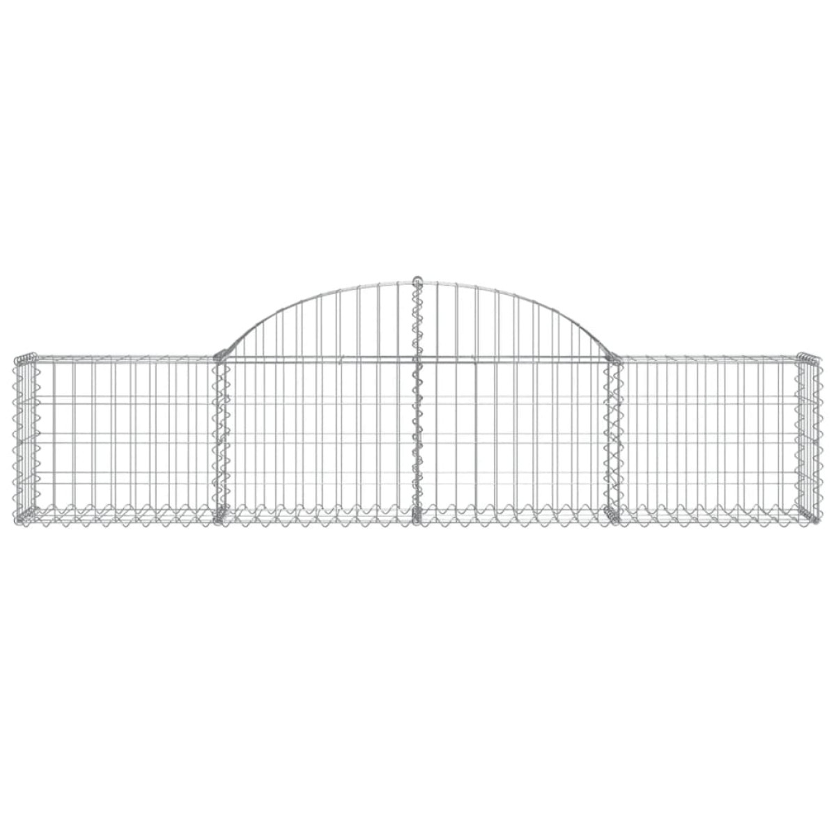 vidaXL Συρματοκιβώτια Τοξωτά 12 τεμ. 200x30x40/60 εκ. Γαλβαν. Ατσάλι
