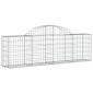 vidaXL Συρματοκιβώτια Τοξωτά 2 τεμ. 200x30x60/80 εκ. Γαλβαν. Ατσάλι