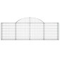 vidaXL Συρματοκιβώτια Τοξωτά 2 τεμ. 200x30x60/80 εκ. Γαλβαν. Ατσάλι