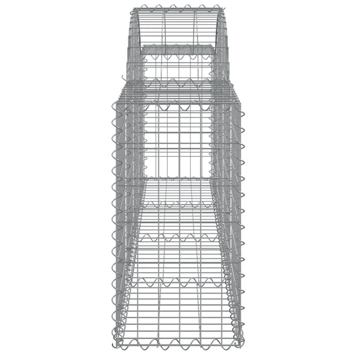 vidaXL Συρματοκιβώτια Τοξωτά 2 τεμ. 200x30x60/80 εκ. Γαλβαν. Ατσάλι