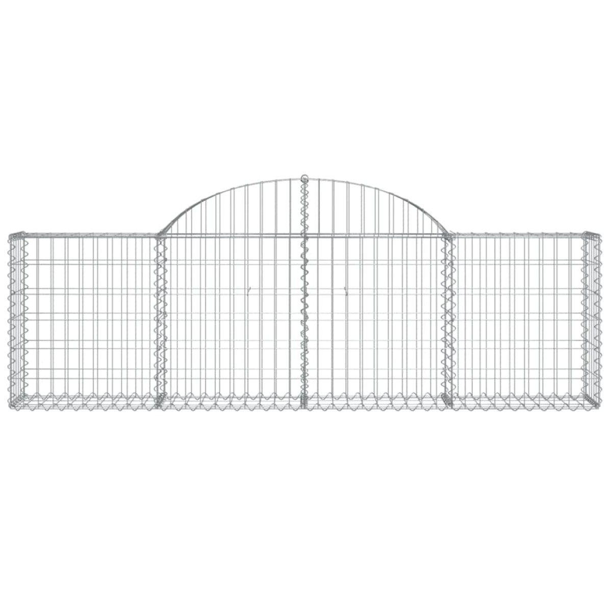 vidaXL Συρματοκιβώτια Τοξωτά 5 τεμ. 200x30x60/80 εκ. Γαλβαν. Ατσάλι