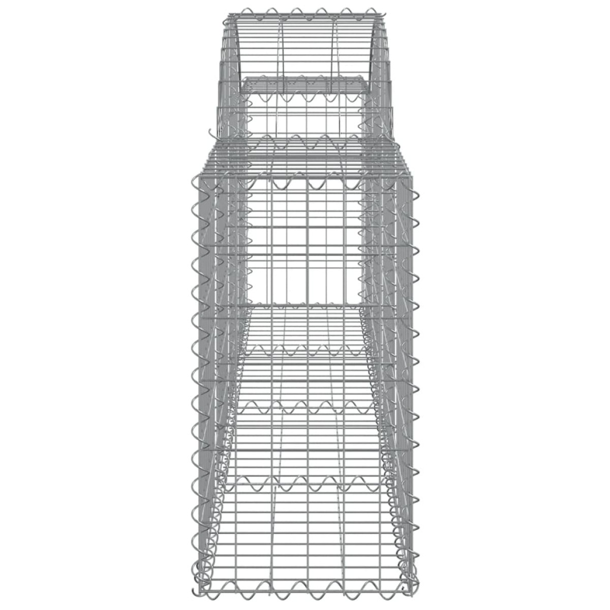 vidaXL Συρματοκιβώτια Τοξωτά 5 τεμ. 200x30x60/80 εκ. Γαλβαν. Ατσάλι