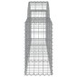 vidaXL Συρματοκιβώτια Τοξωτά 5 τεμ. 200x30x60/80 εκ. Γαλβαν. Ατσάλι