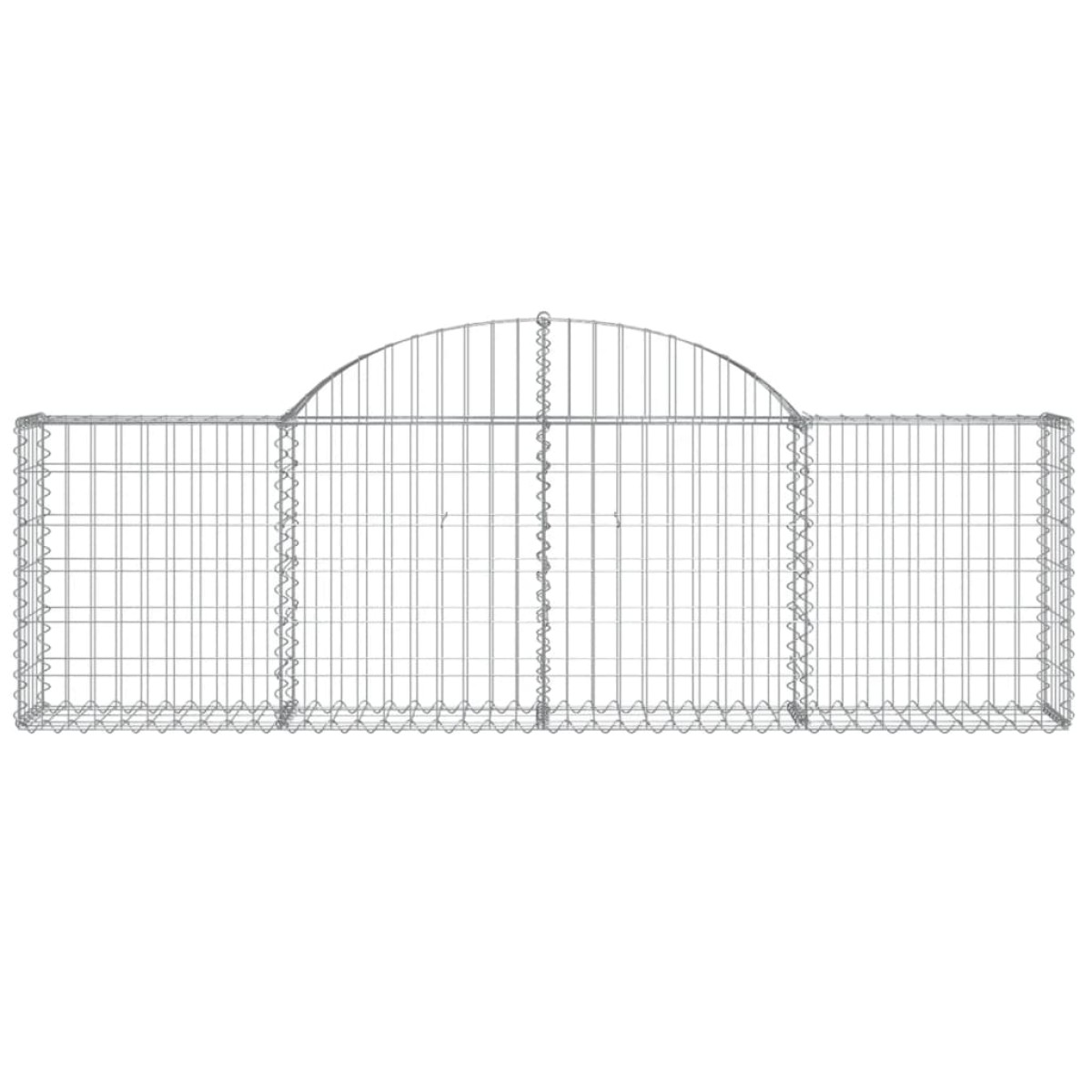 vidaXL Συρματοκιβώτια Τοξωτά 6 τεμ. 200x30x60/80 εκ. Γαλβαν. Ατσάλι