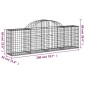 vidaXL Συρματοκιβώτια Τοξωτά 11 τεμ. 200x30x60/80 εκ. Γαλβαν. Ατσάλι