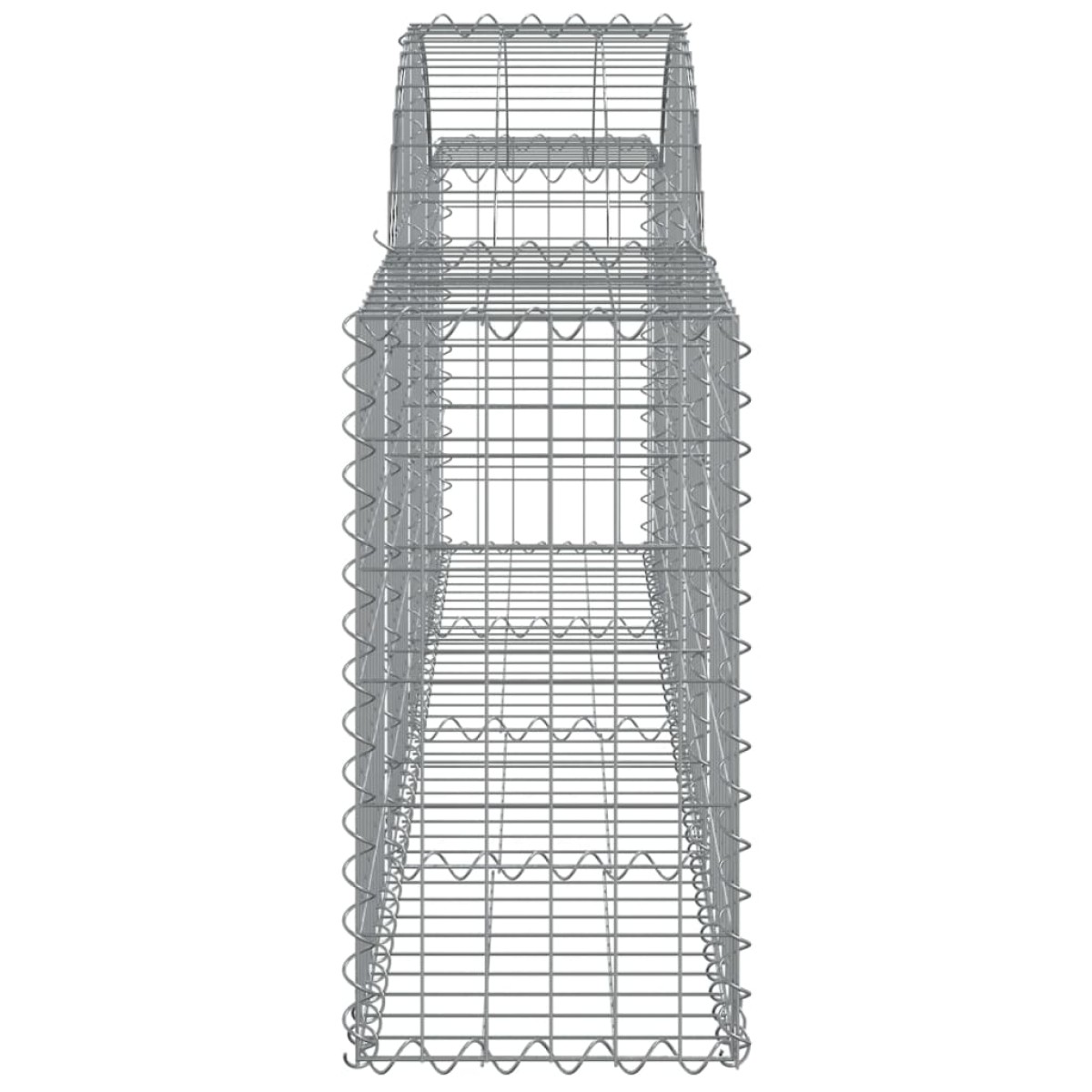 vidaXL Συρματοκιβώτια Τοξωτά 12 τεμ. 200x30x60/80 εκ. Γαλβαν. Ατσάλι