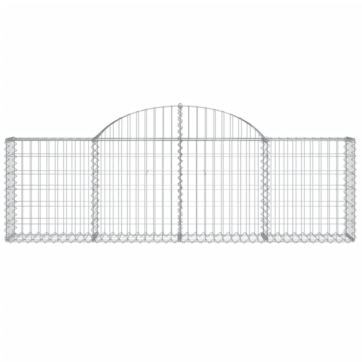 vidaXL Συρματοκιβώτια Τοξωτά 13 τεμ. 200x30x60/80 εκ. Γαλβαν. Ατσάλι
