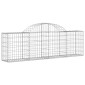 vidaXL Συρματοκιβώτια Τοξωτά 14 τεμ. 200x30x60/80 εκ. Γαλβαν. Ατσάλι