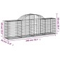vidaXL Συρματοκιβώτια Τοξωτά 15 τεμ. 200x30x60/80 εκ. Γαλβαν. Ατσάλι