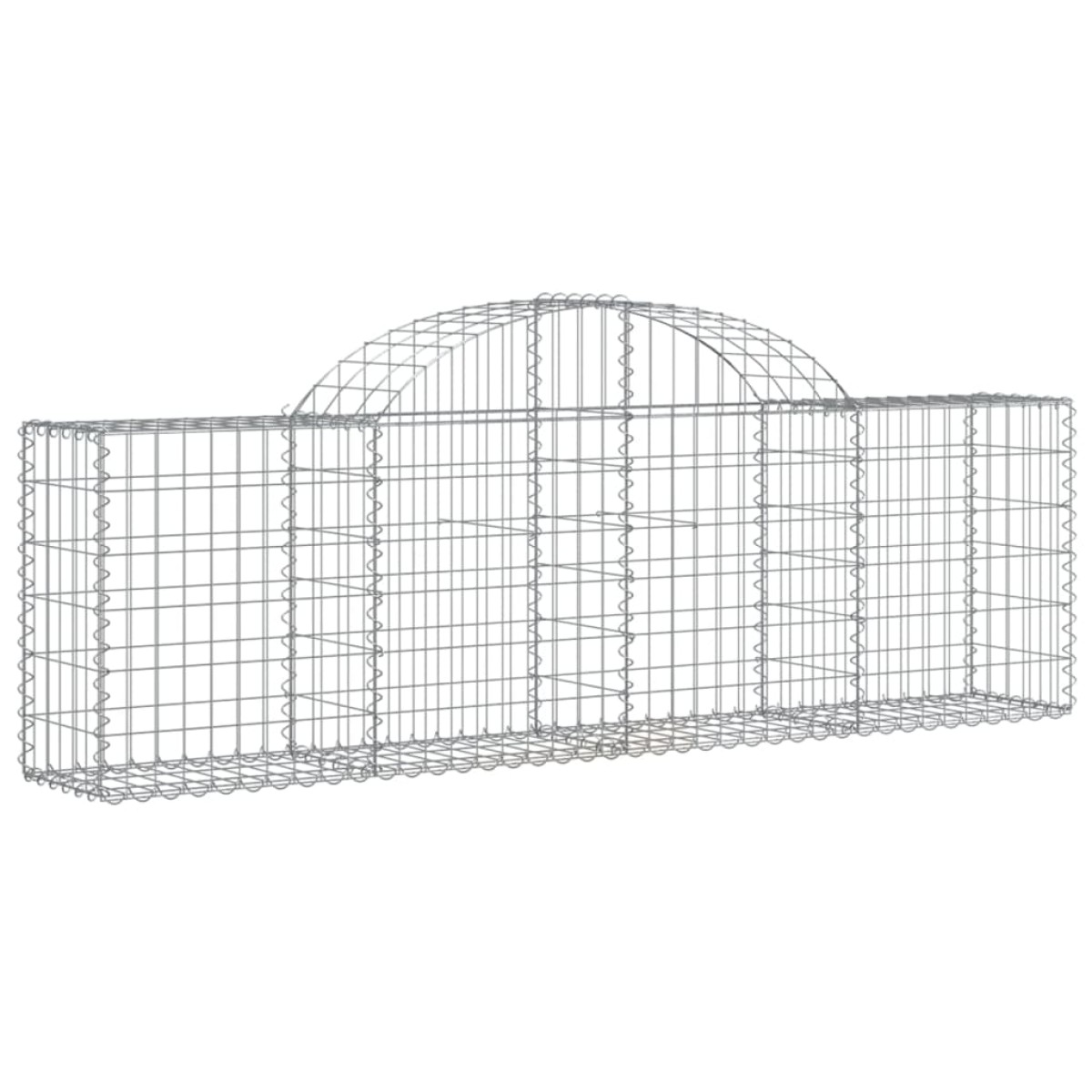 vidaXL Συρματοκιβώτια Τοξωτά 18 τεμ. 200x30x60/80 εκ. Γαλβαν. Ατσάλι