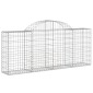 vidaXL Συρματοκιβώτια Τοξωτά 2 τεμ. 200x30x80/100 εκ. Γαλβαν. Ατσάλι
