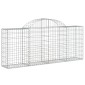 vidaXL Συρματοκιβώτια Τοξωτά 4 τεμ. 200x30x80/100 εκ. Γαλβαν. Ατσάλι