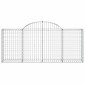 vidaXL Συρματοκιβώτια Τοξωτά 5 τεμ. 200x30x80/100 εκ. Γαλβαν. Ατσάλι
