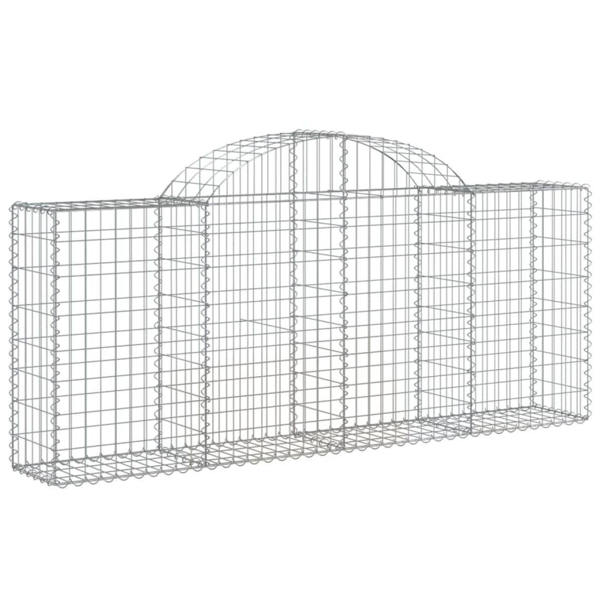 vidaXL Συρματοκιβώτια Τοξωτά 8 τεμ. 200x30x80/100 εκ. Γαλβαν. Ατσάλι
