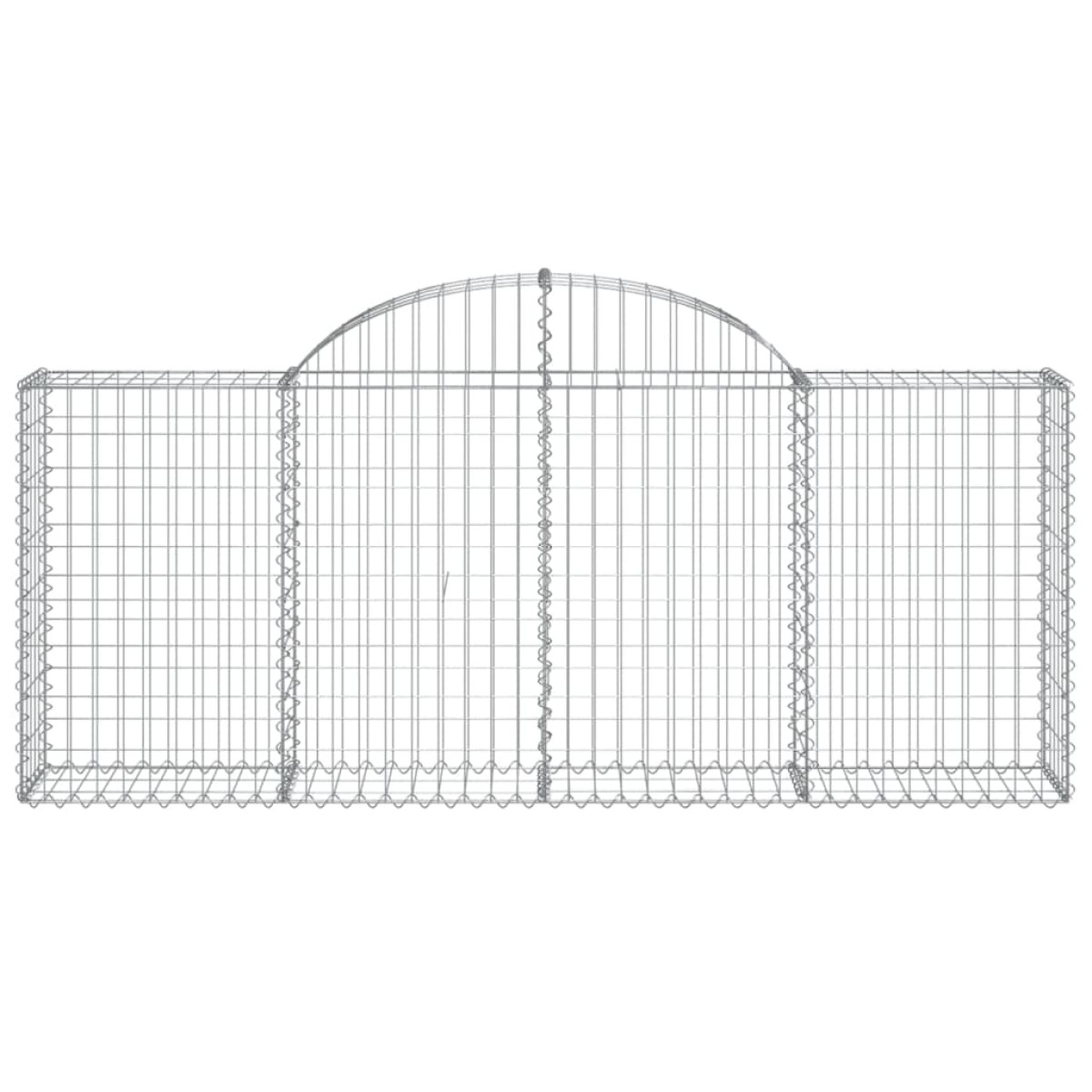 vidaXL Συρματοκιβώτια Τοξωτά 8 τεμ. 200x30x80/100 εκ. Γαλβαν. Ατσάλι