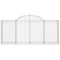 vidaXL Συρματοκιβώτια Τοξωτά 8 τεμ. 200x30x80/100 εκ. Γαλβαν. Ατσάλι
