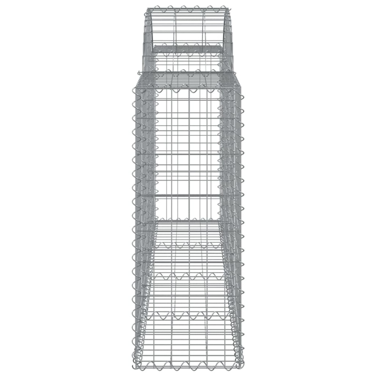 vidaXL Συρματοκιβώτια Τοξωτά 8 τεμ. 200x30x80/100 εκ. Γαλβαν. Ατσάλι