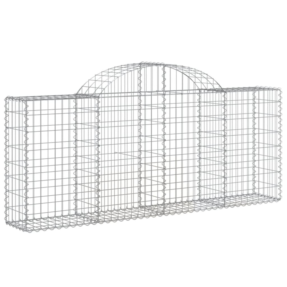 vidaXL Συρματοκιβώτια Τοξωτά 10 τεμ. 200x30x80/100 εκ. Γαλβαν. Ατσάλι