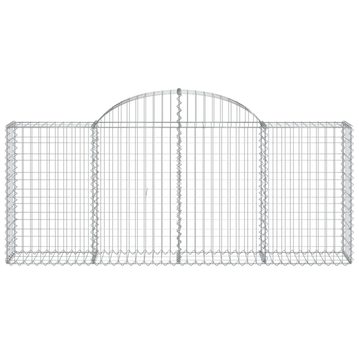 vidaXL Συρματοκιβώτια Τοξωτά 11 τεμ. 200x30x80/100 εκ. Γαλβαν. Ατσάλι