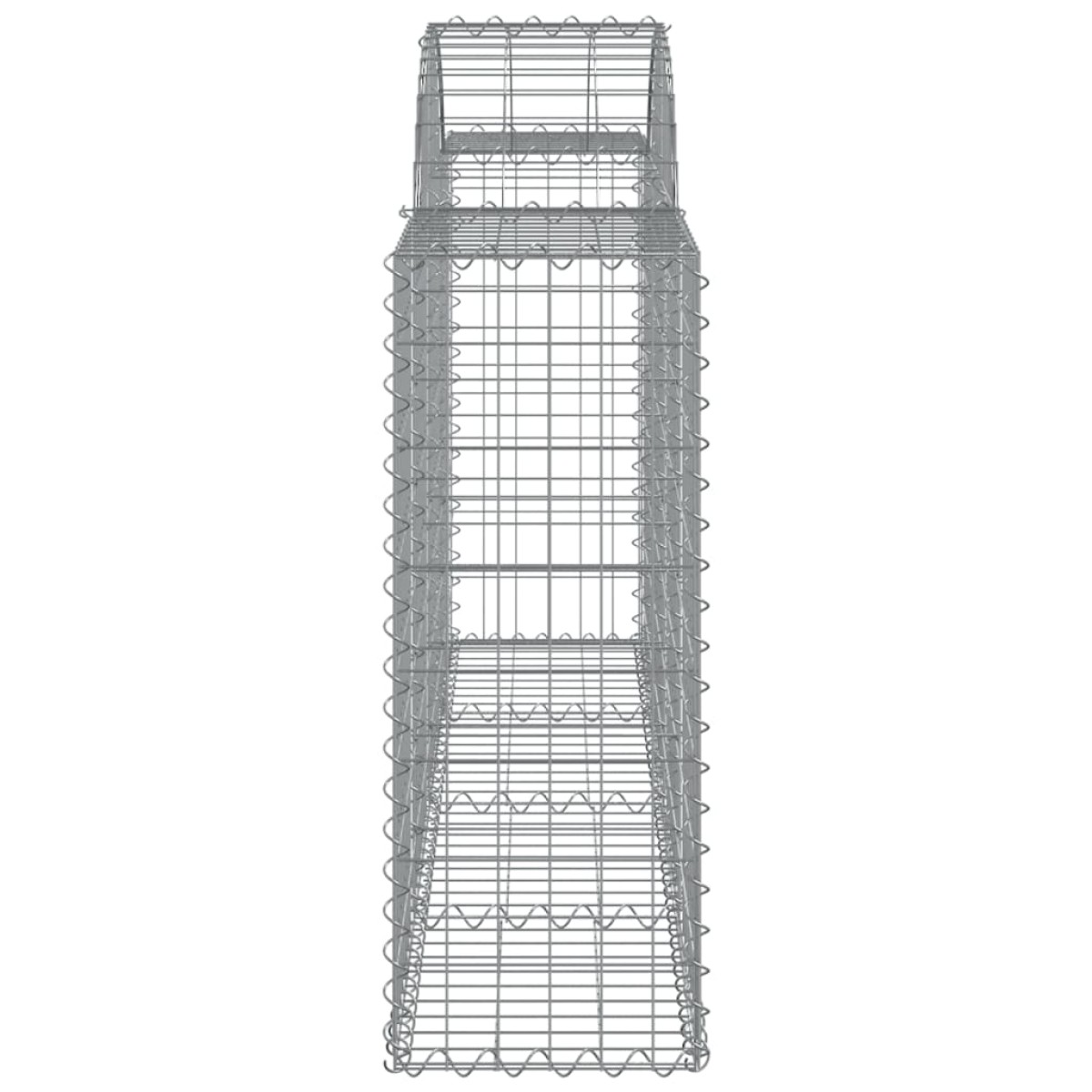 vidaXL Συρματοκιβώτια Τοξωτά 18 τεμ. 200x30x80/100 εκ. Γαλβαν. Ατσάλι