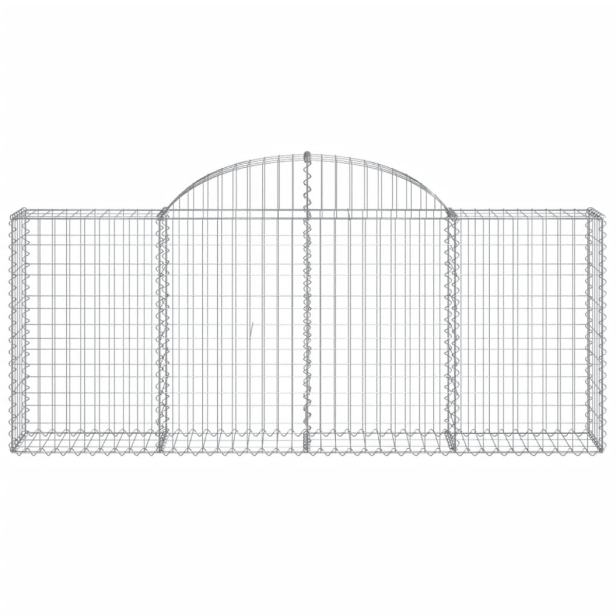 vidaXL Συρματοκιβώτια Τοξωτά 20 τεμ. 200x30x80/100 εκ. Γαλβαν. Ατσάλι