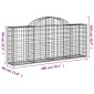 vidaXL Συρματοκιβώτια Τοξωτά 20 τεμ. 200x30x80/100 εκ. Γαλβαν. Ατσάλι