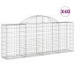 vidaXL Συρματοκιβώτια Τοξωτά 40 τεμ. 200x30x80/100 εκ. Γαλβαν. Ατσάλι