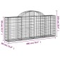 vidaXL Συρματοκιβώτια Τοξωτά 40 τεμ. 200x30x80/100 εκ. Γαλβαν. Ατσάλι