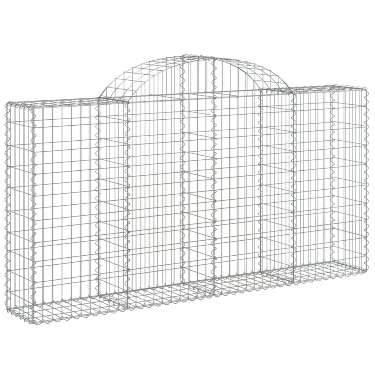 vidaXL Συρματοκιβώτια Τοξωτά 3 τεμ. 200x30x100/120 εκ. Γαλβαν. Ατσάλι