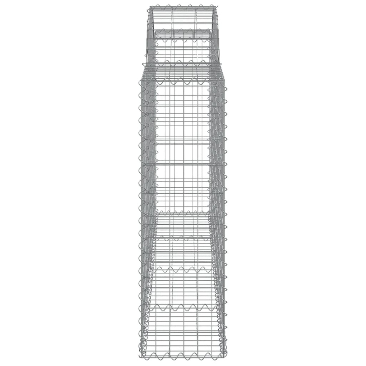 vidaXL Συρματοκιβώτια Τοξωτά 3 τεμ. 200x30x100/120 εκ. Γαλβαν. Ατσάλι