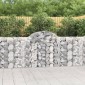 vidaXL Συρματοκιβώτια Τοξωτά 3 τεμ. 200x30x100/120 εκ. Γαλβαν. Ατσάλι