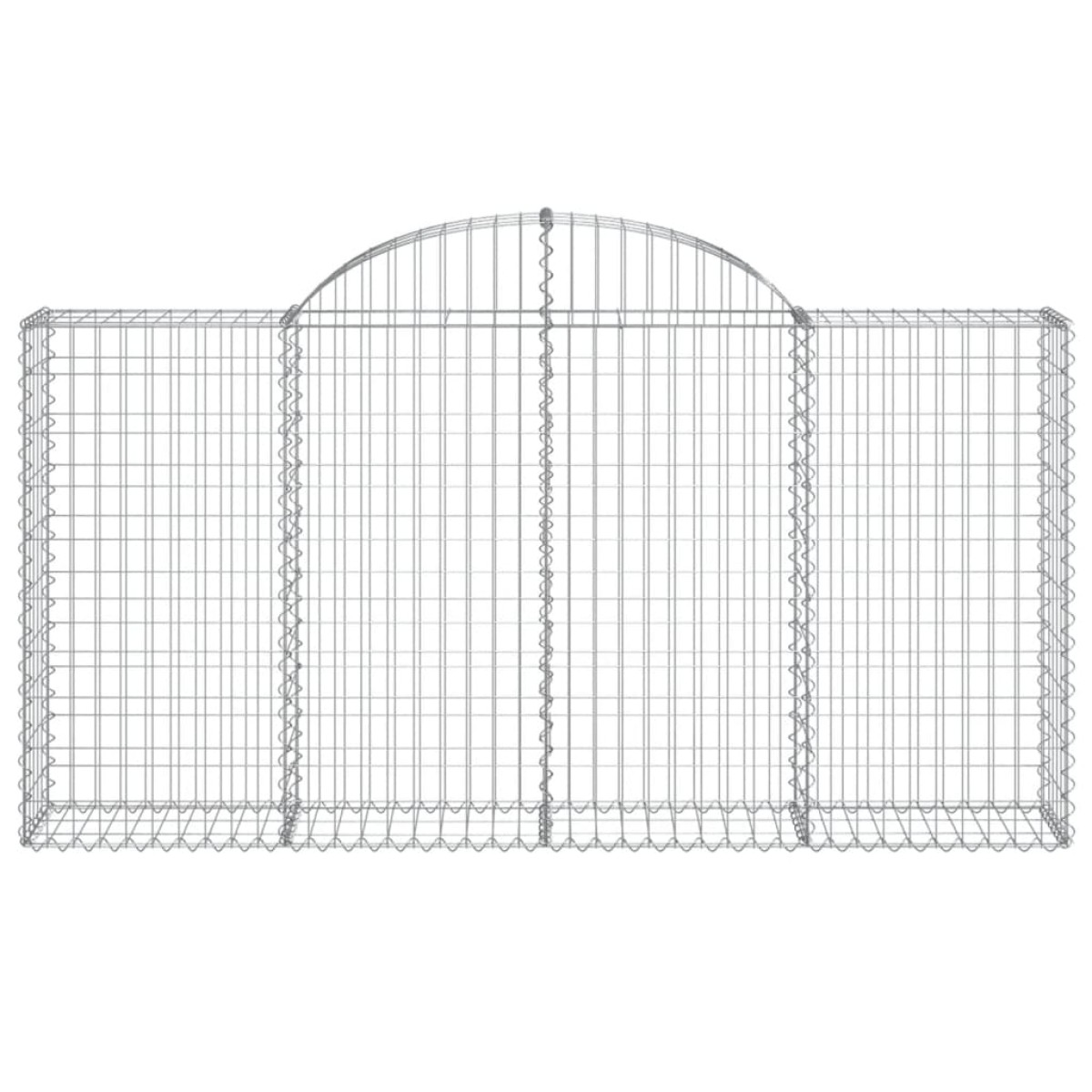 vidaXL Συρματοκιβώτια Τοξωτά 4 τεμ. 200x30x100/120 εκ. Γαλβαν. Ατσάλι