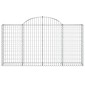 vidaXL Συρματοκιβώτια Τοξωτά 4 τεμ. 200x30x100/120 εκ. Γαλβαν. Ατσάλι