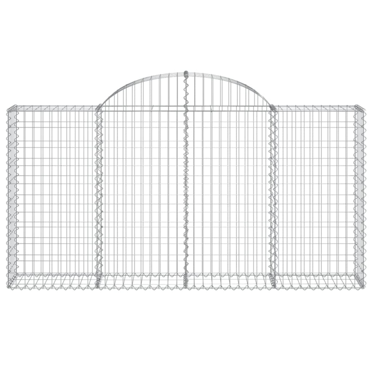 vidaXL Συρματοκιβώτια Τοξωτά 6 τεμ. 200x30x100/120 εκ. Γαλβαν. Ατσάλι