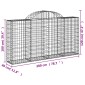 vidaXL Συρματοκιβώτια Τοξωτά 6 τεμ. 200x30x100/120 εκ. Γαλβαν. Ατσάλι