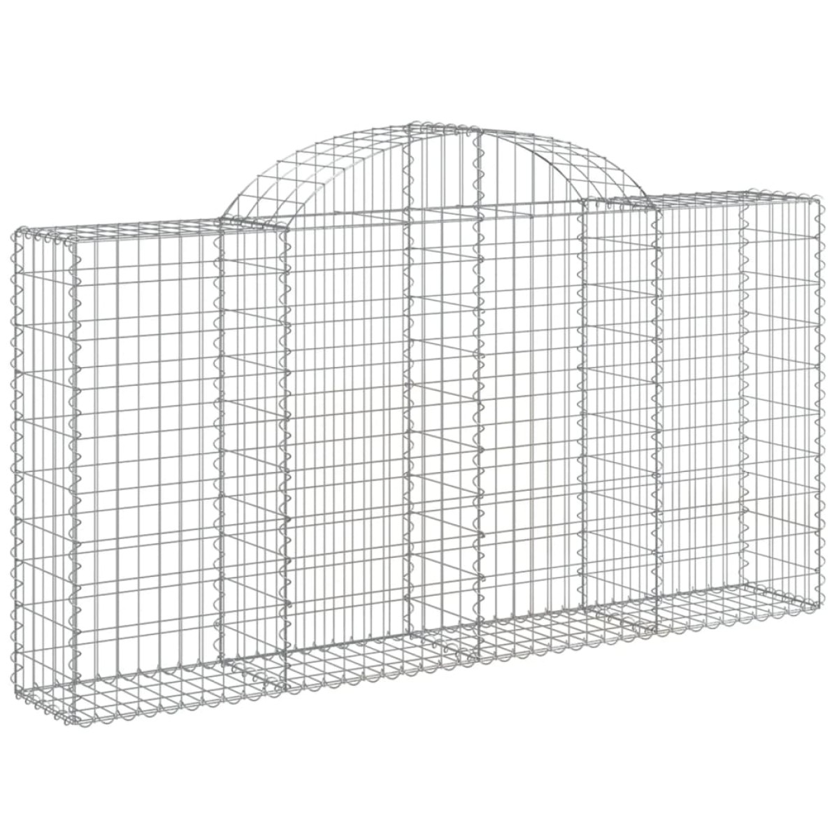 vidaXL Συρματοκιβώτια Τοξωτά 8 τεμ. 200x30x100/120 εκ. Γαλβαν. Ατσάλι