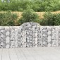 vidaXL Συρματοκιβώτια Τοξωτά 9 τεμ. 200x30x100/120 εκ. Γαλβαν. Ατσάλι