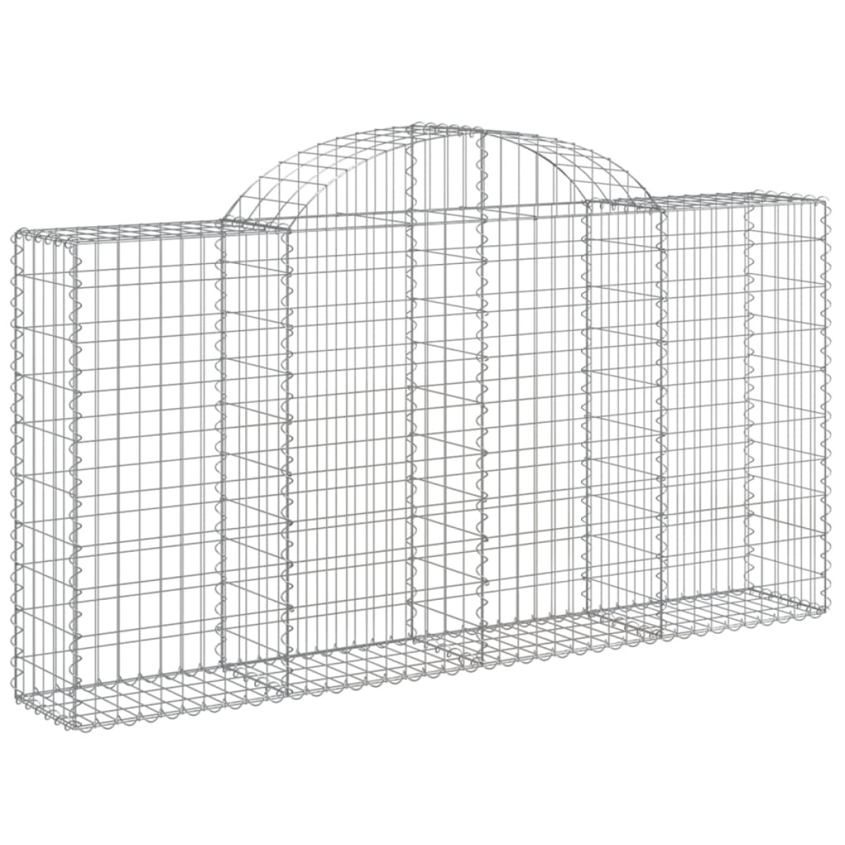 vidaXL Συρματοκιβώτια Τοξωτά 10 τεμ. 200x30x100/120 εκ. Γαλβαν. Ατσάλι