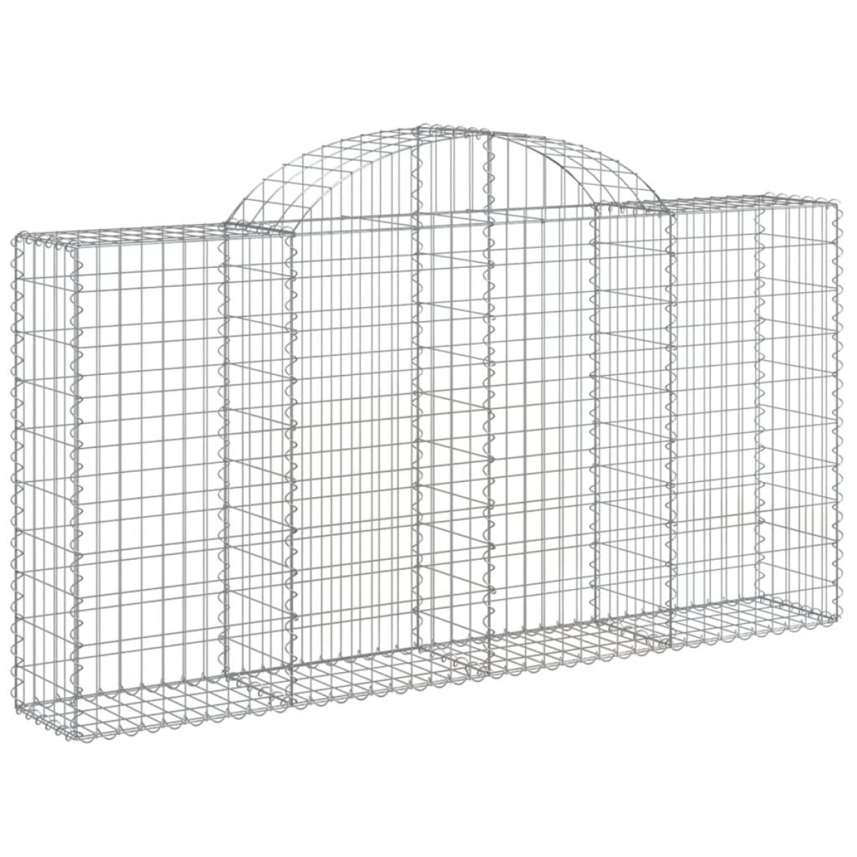 vidaXL Συρματοκιβώτια Τοξωτά 14 τεμ. 200x30x100/120 εκ. Γαλβαν. Ατσάλι