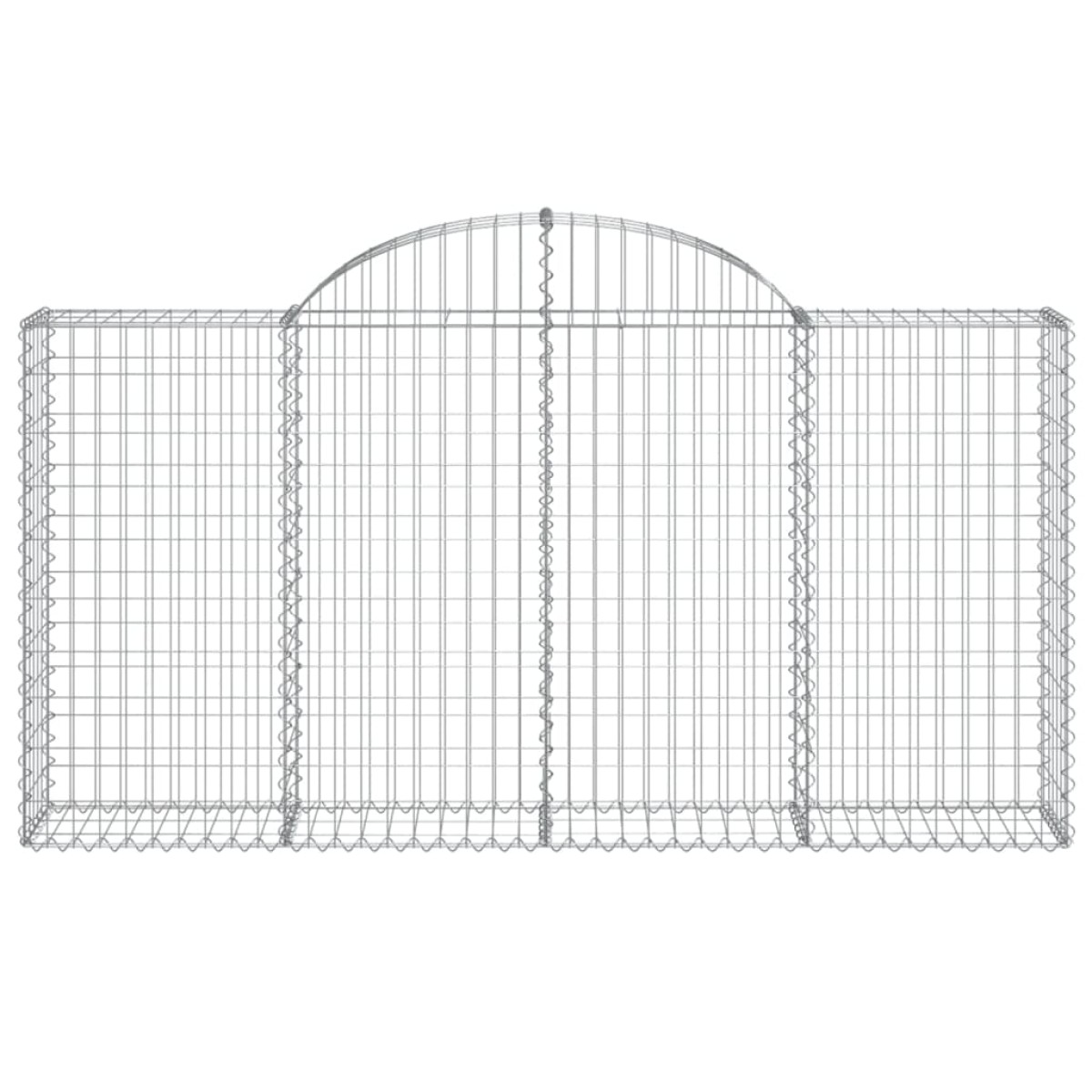 vidaXL Συρματοκιβώτια Τοξωτά 14 τεμ. 200x30x100/120 εκ. Γαλβαν. Ατσάλι