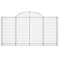 vidaXL Συρματοκιβώτια Τοξωτά 15 τεμ. 200x30x100/120 εκ. Γαλβαν. Ατσάλι