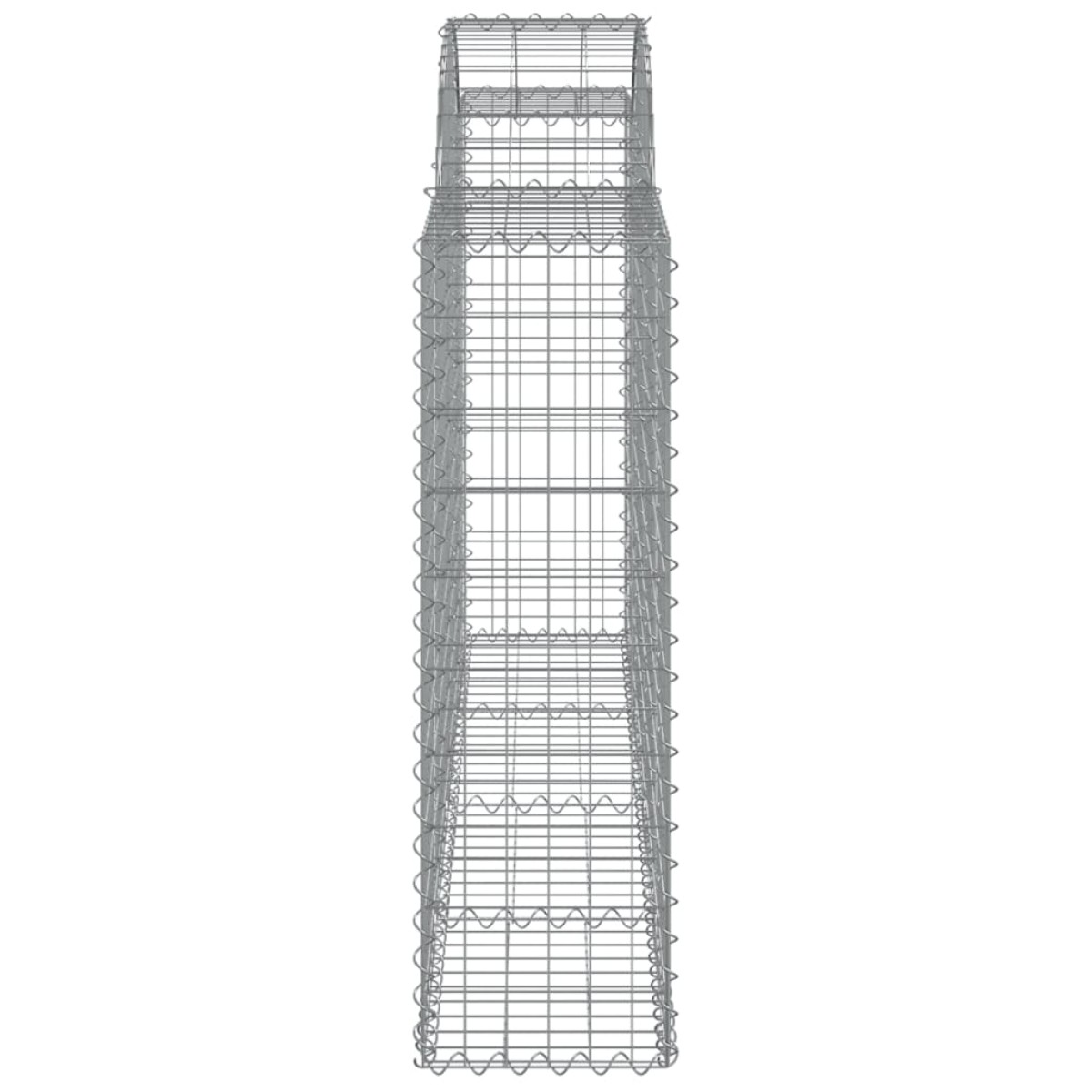 vidaXL Συρματοκιβώτια Τοξωτά 15 τεμ. 200x30x100/120 εκ. Γαλβαν. Ατσάλι