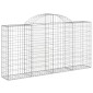 vidaXL Συρματοκιβώτια Τοξωτά 18 τεμ. 200x30x100/120 εκ. Γαλβαν. Ατσάλι