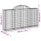 vidaXL Συρματοκιβώτια Τοξωτά 18 τεμ. 200x30x100/120 εκ. Γαλβαν. Ατσάλι