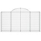 vidaXL Συρματοκιβώτια Τοξωτά 25 τεμ. 200x30x100/120 εκ. Γαλβαν. Ατσάλι