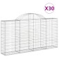 vidaXL Συρματοκιβώτια Τοξωτά 30 τεμ. 200x30x100/120 εκ. Γαλβαν. Ατσάλι