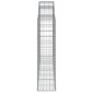 vidaXL Συρματοκιβώτια Τοξωτά 3 τεμ. 200x30x120/140 εκ. Γαλβαν. Ατσάλι