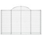 vidaXL Συρματοκιβώτια Τοξωτά 4 τεμ. 200x30x120/140 εκ. Γαλβαν. Ατσάλι
